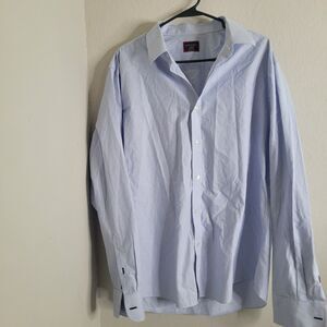 UnTUCKit XL button front wrinkle free men shirt polo collar cotton